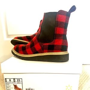 Buffalo Plaid Boots.